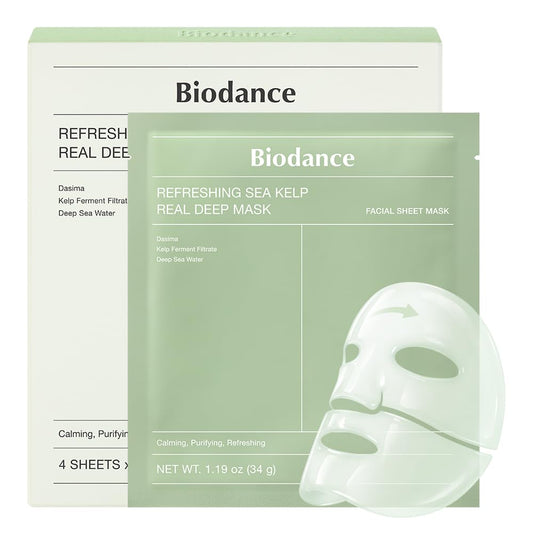 BIODANCE Bio-Collagen Real Deep Mask - Mascarilla Nocturna Hidratante, Minimiza Poros y Mejora la Elasticidad - Mascarilla Facial de Hidratación Profunda con Colágeno - 34g x 4 Unidades