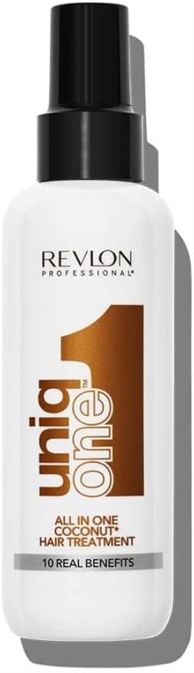 REVLON PROFESSIONAL UniqOne All in One Protector Térmico Pelo, Hidratación Profunda Cabello, Tratamiento en Spray sin Aclarado, Desenredante Pelo Mujer, Fragrancia Classic 150 ml