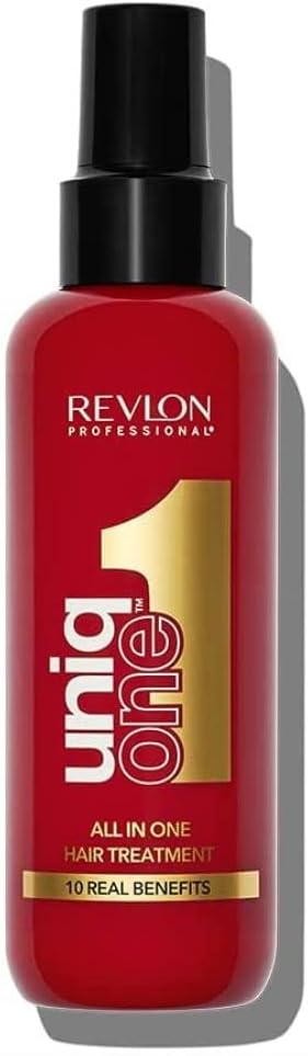 REVLON PROFESSIONAL UniqOne All in One Protector Térmico Pelo, Hidratación Profunda Cabello, Tratamiento en Spray sin Aclarado, Desenredante Pelo Mujer, Fragrancia Classic 150 ml