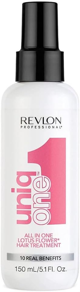 REVLON PROFESSIONAL UniqOne All in One Protector Térmico Pelo, Hidratación Profunda Cabello, Tratamiento en Spray sin Aclarado, Desenredante Pelo Mujer, Fragrancia Classic 150 ml