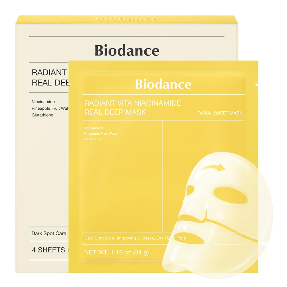BIODANCE Bio-Collagen Real Deep Mask - Mascarilla Nocturna Hidratante, Minimiza Poros y Mejora la Elasticidad - Mascarilla Facial de Hidratación Profunda con Colágeno - 34g x 4 Unidades