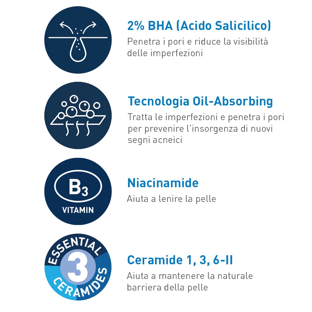 CeraVe - Blemish Control, Gel Limpiador para Acné y Piel Grasa, Reduce el Acné, Puntos Negros y Mejora los Poros, Tratamiento en Gel con Ácido Salicílico, 473 ml