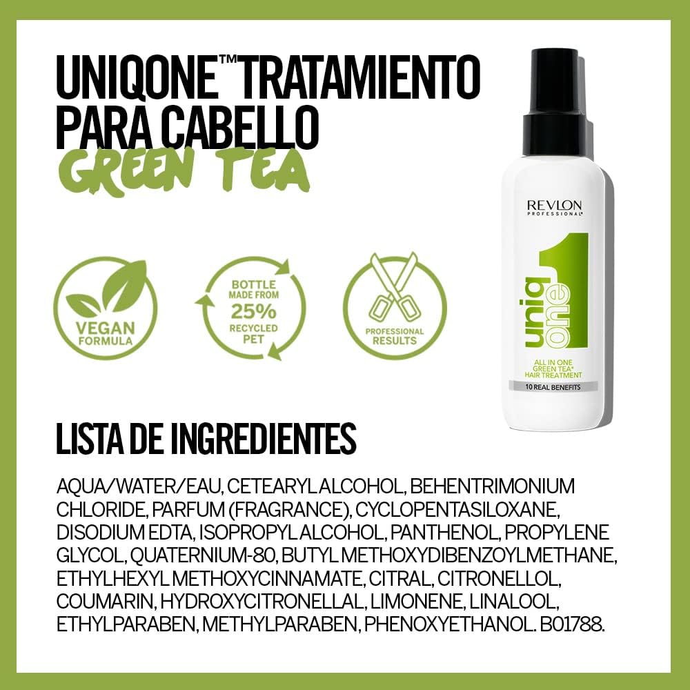 REVLON PROFESSIONAL UniqOne All in One Protector Térmico Pelo, Hidratación Profunda Cabello, Tratamiento en Spray sin Aclarado, Desenredante Pelo Mujer, Fragrancia Classic 150 ml