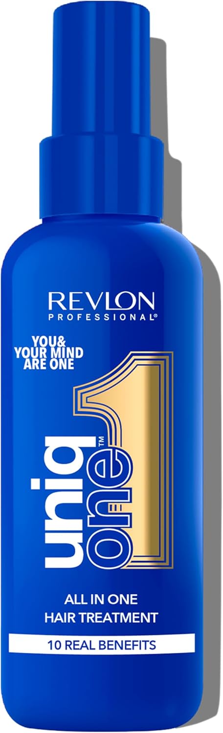 REVLON PROFESSIONAL UniqOne All in One Protector Térmico Pelo, Hidratación Profunda Cabello, Tratamiento en Spray sin Aclarado, Desenredante Pelo Mujer, Fragrancia Classic 150 ml