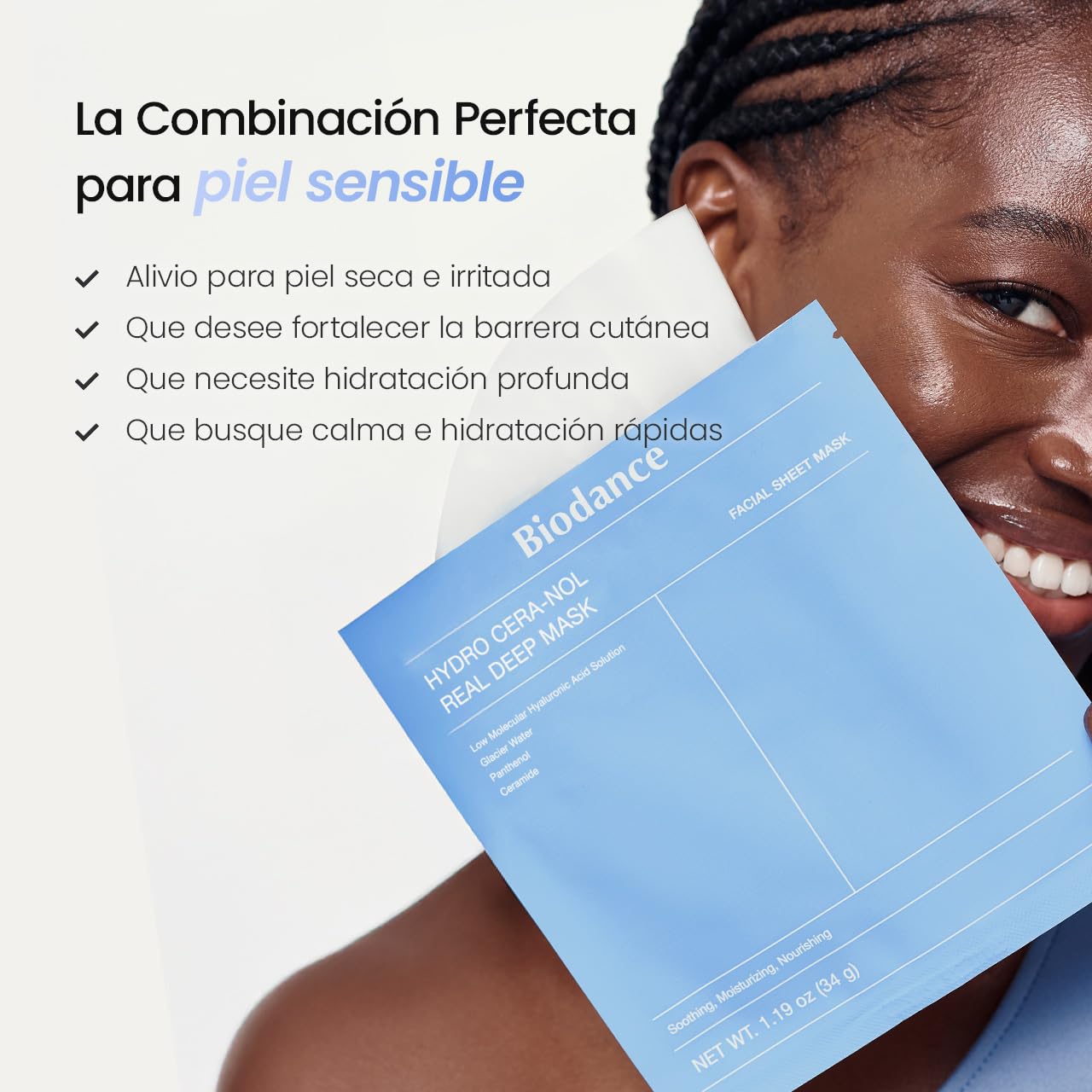 BIODANCE Bio-Collagen Real Deep Mask - Mascarilla Nocturna Hidratante, Minimiza Poros y Mejora la Elasticidad - Mascarilla Facial de Hidratación Profunda con Colágeno - 34g x 4 Unidades