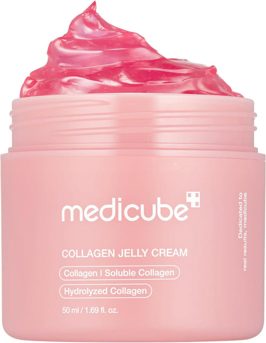 Medicube Collagen Jelly Cream Crema Facial con Colágeno Hidrolizado, Hidratación y Glow 24 Horas, Piel Más Rellena y Firme, 50 ml