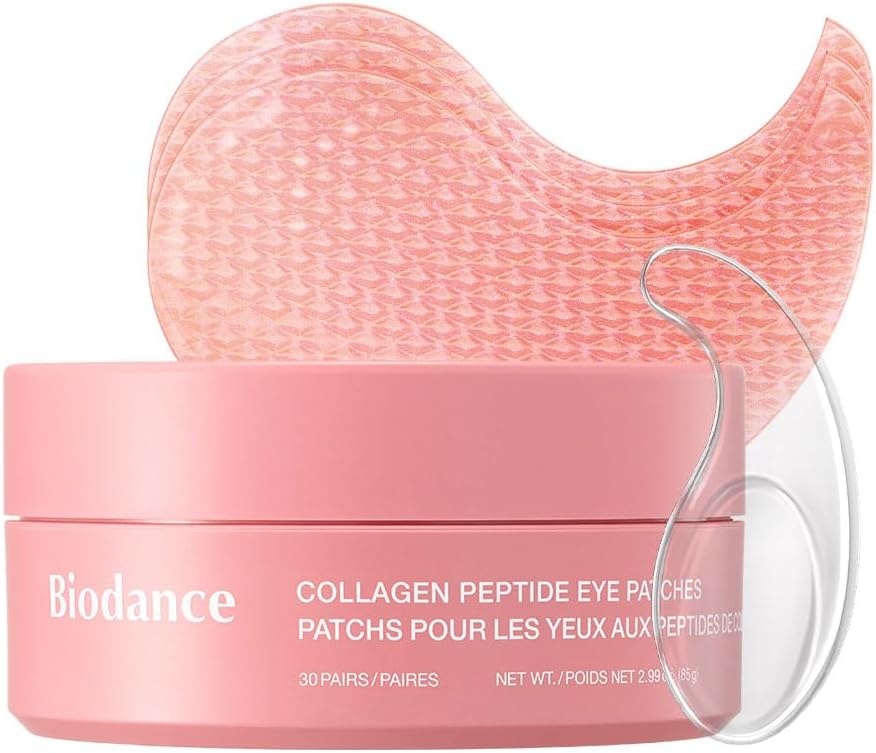 BIODANCE Parches de Ojos con Péptidos de Colágeno, Antiarrugas para Líneas de Expresión y Bolsas, Contorno de Ojos, Cuidado de la Piel Coreano (60 uds)