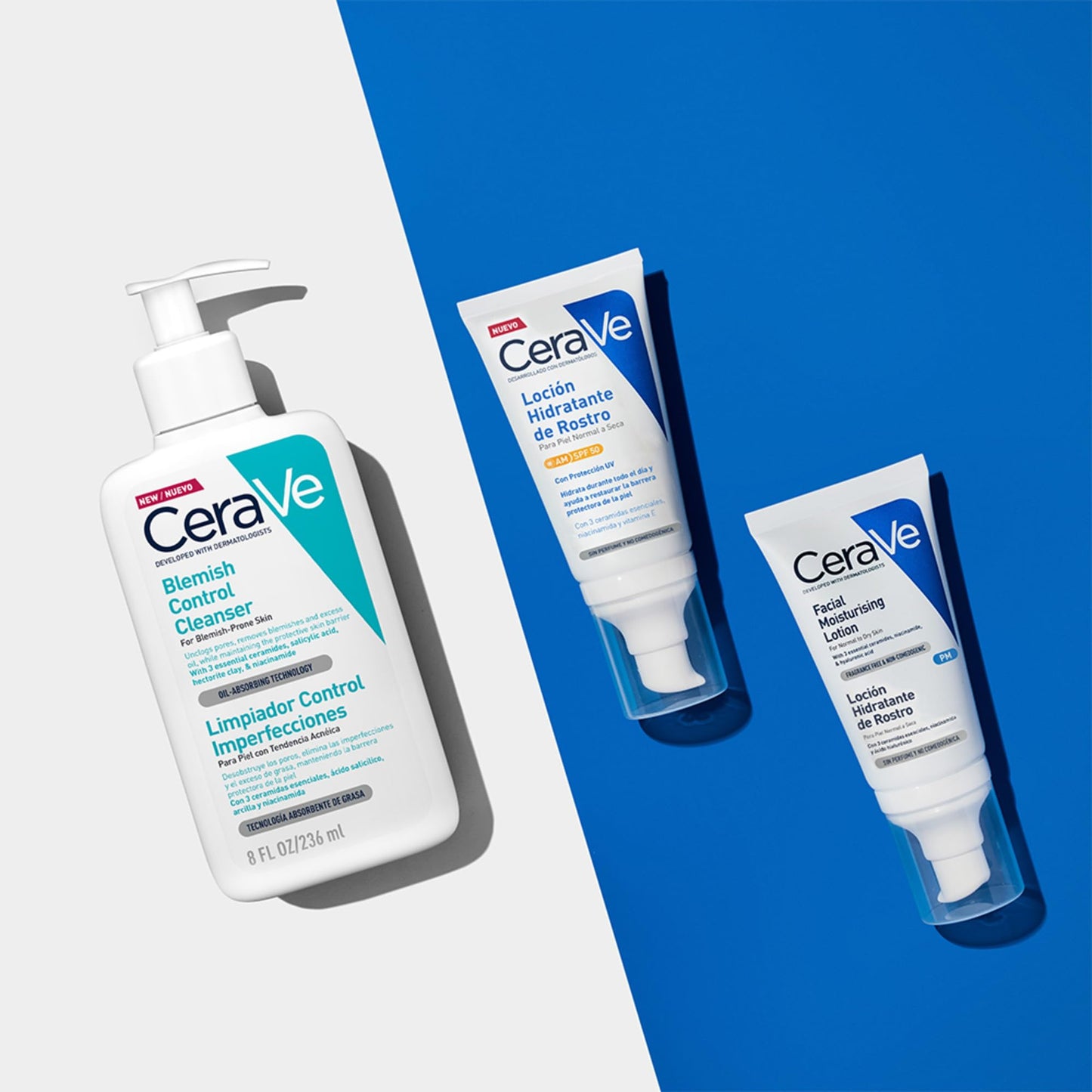 CeraVe - Blemish Control, Gel Limpiador para Acné y Piel Grasa, Reduce el Acné, Puntos Negros y Mejora los Poros, Tratamiento en Gel con Ácido Salicílico, 473 ml