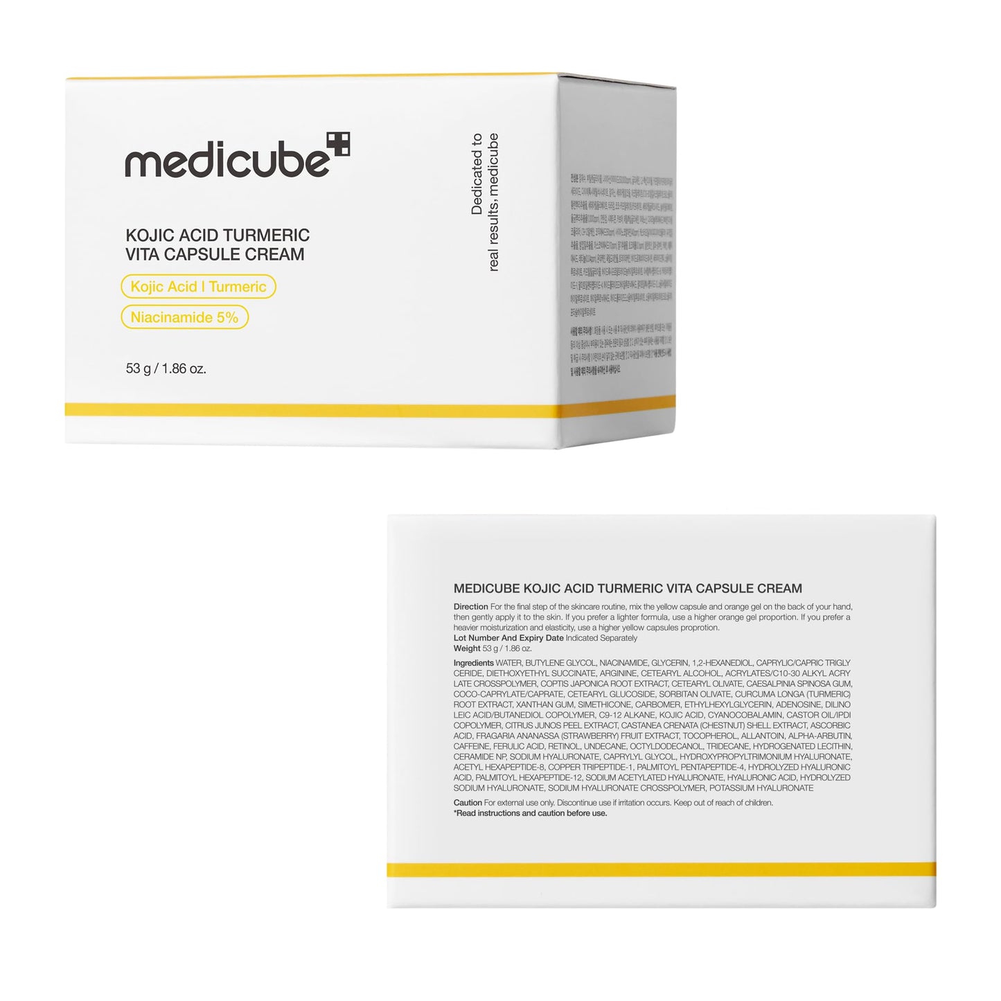 Medicube Capsule Cream with Deep Vitamin C Crema con Cápsulas de Vitamina C, Luminosidad y Piel de Aspecto Más Uniforme, Textura Gel Hidratante, Cosmética Coreana, 55 g