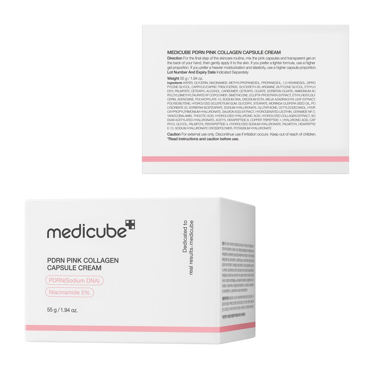 Medicube Capsule Cream with Deep Vitamin C Crema con Cápsulas de Vitamina C, Luminosidad y Piel de Aspecto Más Uniforme, Textura Gel Hidratante, Cosmética Coreana, 55 g
