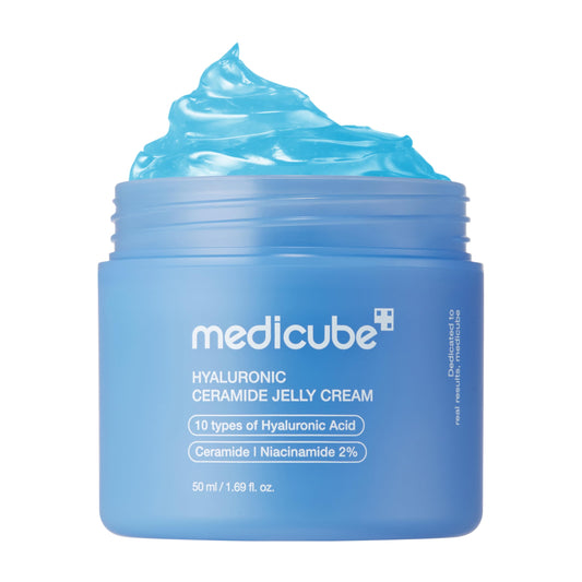 Medicube Collagen Jelly Cream Crema Facial con Colágeno Hidrolizado, Hidratación y Glow 24 Horas, Piel Más Rellena y Firme, 50 ml