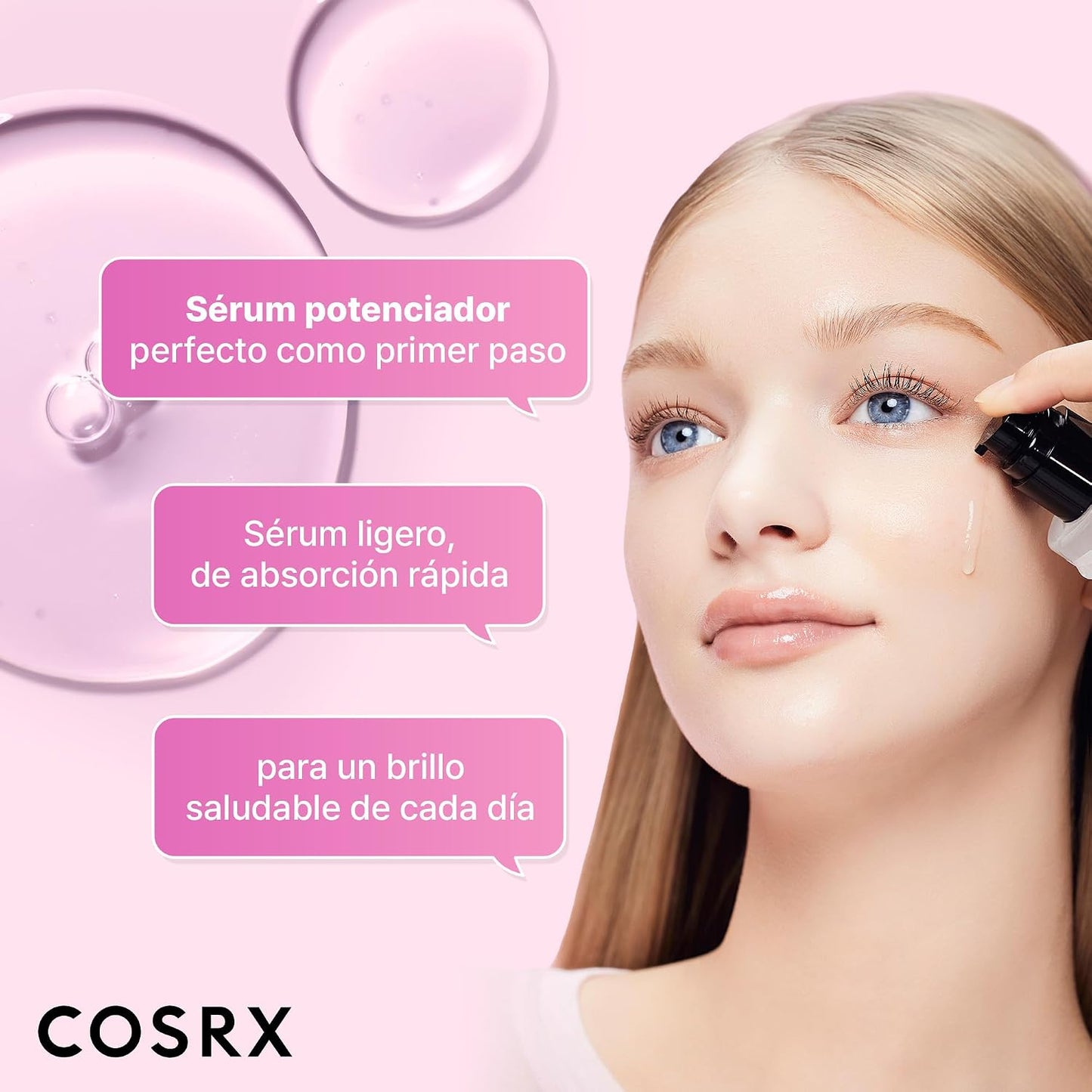 COSRX Tónico Sérum de 6X Peptidos Collagen Booster, Niacinamida y Ácido Hialurónico, Esencia Facial Potenciadora de Renovación Cutánea, para Todo Tipo de Piel, Libre de Parabenos, Korean Skincare