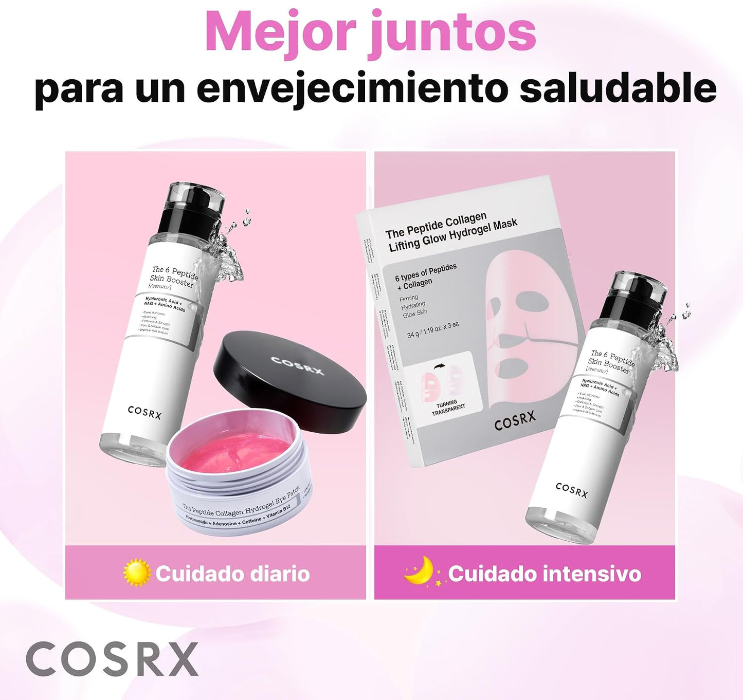 COSRX Tónico Sérum de 6X Peptidos Collagen Booster, Niacinamida y Ácido Hialurónico, Esencia Facial Potenciadora de Renovación Cutánea, para Todo Tipo de Piel, Libre de Parabenos, Korean Skincare