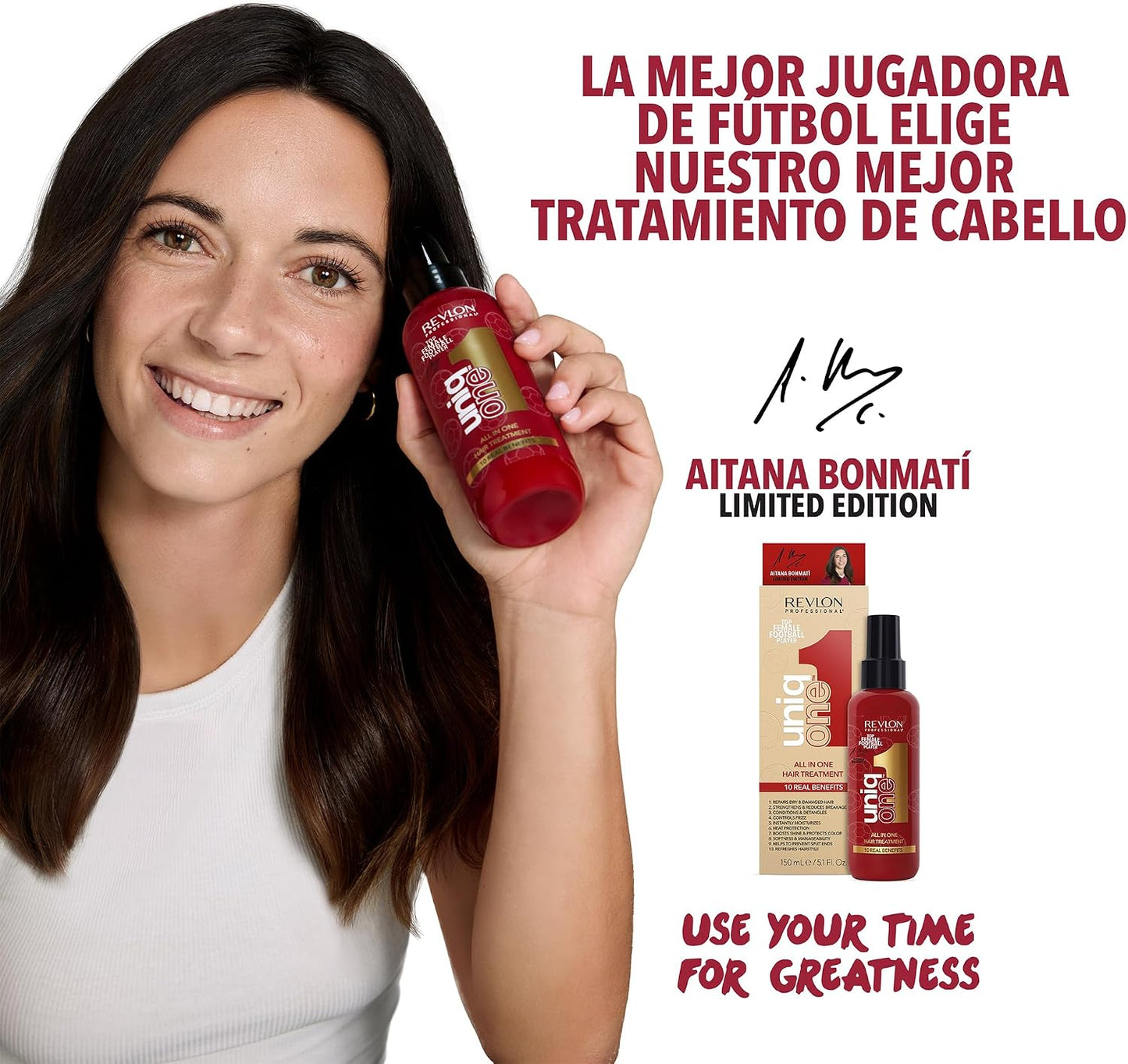 REVLON PROFESSIONAL UniqOne All in One Protector Térmico Pelo, Hidratación Profunda Cabello, Tratamiento en Spray sin Aclarado, Desenredante Pelo Mujer, Fragrancia Classic 150 ml
