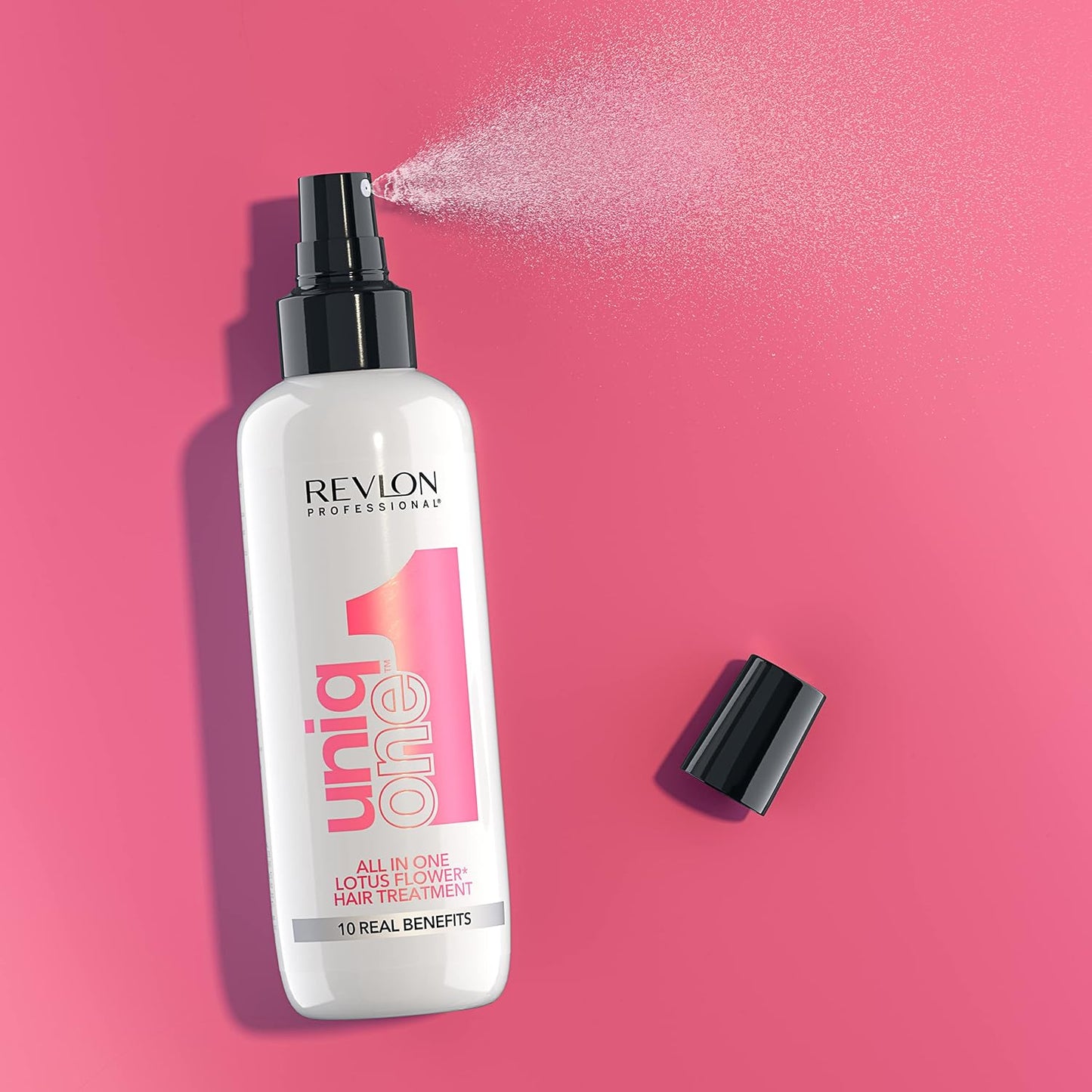 REVLON PROFESSIONAL UniqOne All in One Protector Térmico Pelo, Hidratación Profunda Cabello, Tratamiento en Spray sin Aclarado, Desenredante Pelo Mujer, Fragrancia Classic 150 ml