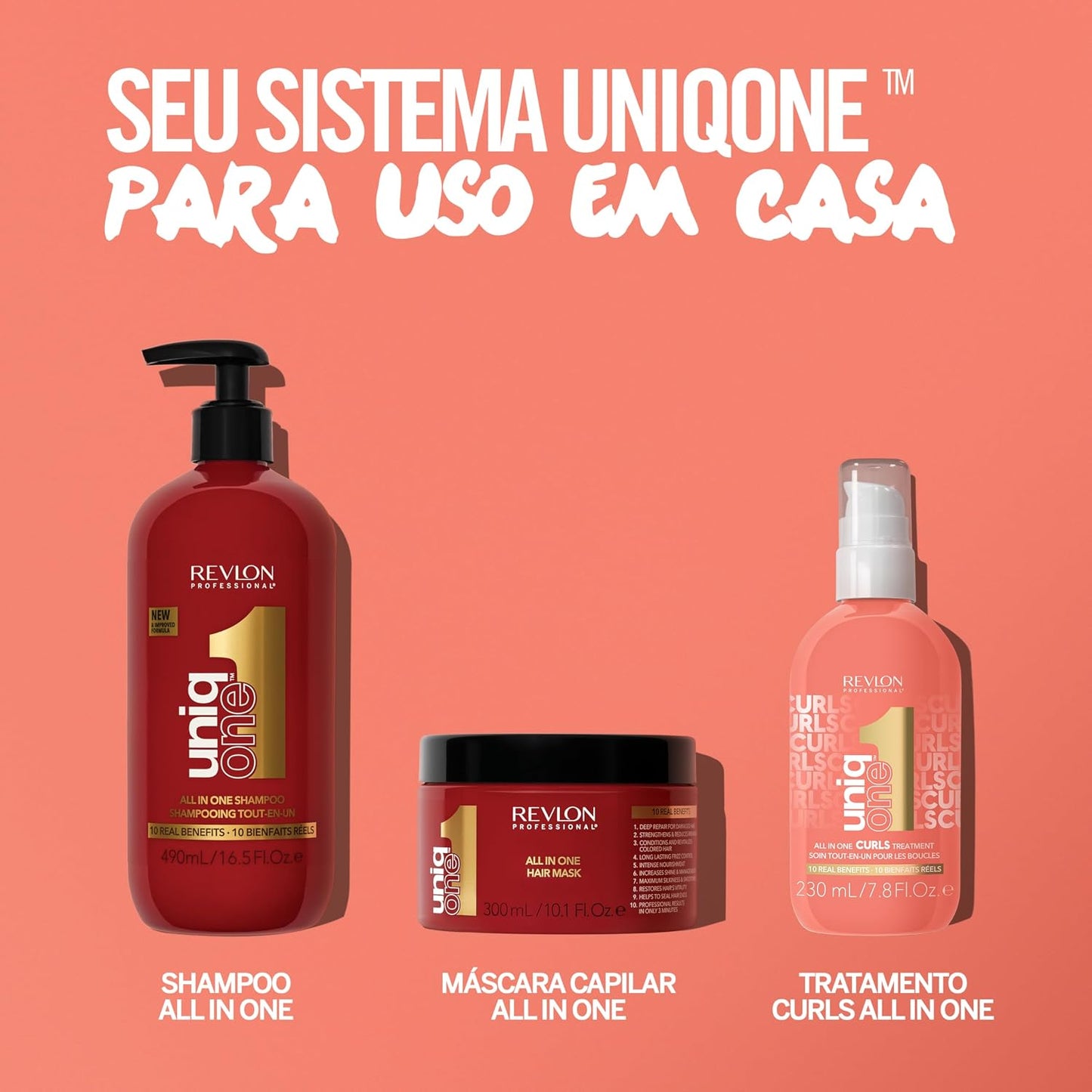 REVLON PROFESSIONAL UniqOne All in One Protector Térmico Pelo, Hidratación Profunda Cabello, Tratamiento en Spray sin Aclarado, Desenredante Pelo Mujer, Fragrancia Classic 150 ml