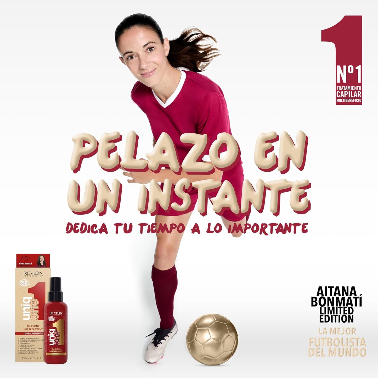 REVLON PROFESSIONAL UniqOne All in One Protector Térmico Pelo, Hidratación Profunda Cabello, Tratamiento en Spray sin Aclarado, Desenredante Pelo Mujer, Fragrancia Classic 150 ml