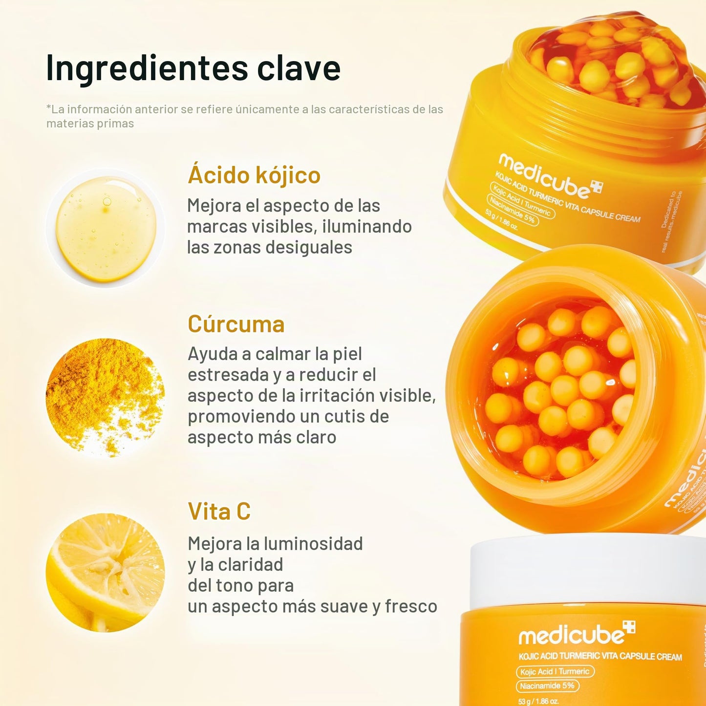 Medicube Capsule Cream with Deep Vitamin C Crema con Cápsulas de Vitamina C, Luminosidad y Piel de Aspecto Más Uniforme, Textura Gel Hidratante, Cosmética Coreana, 55 g