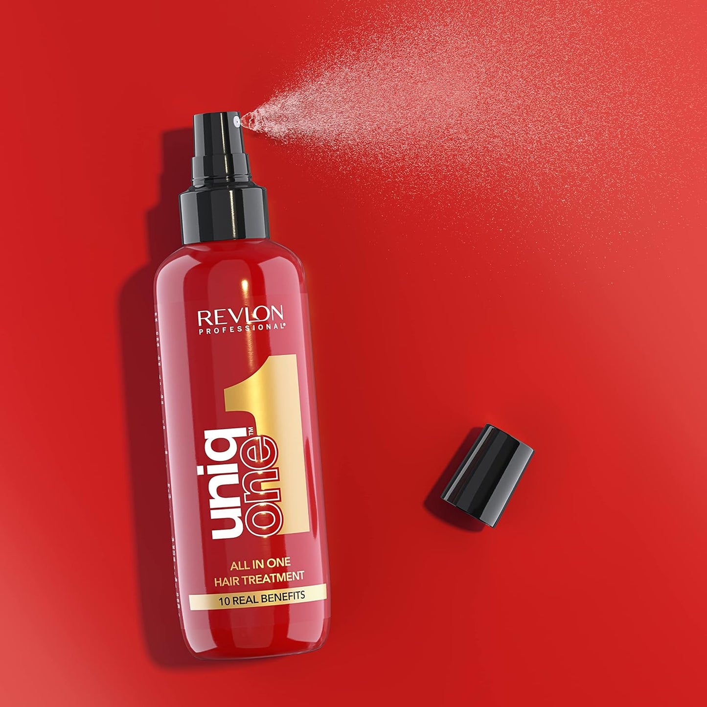 REVLON PROFESSIONAL UniqOne All in One Protector Térmico Pelo, Hidratación Profunda Cabello, Tratamiento en Spray sin Aclarado, Desenredante Pelo Mujer, Fragrancia Classic 150 ml