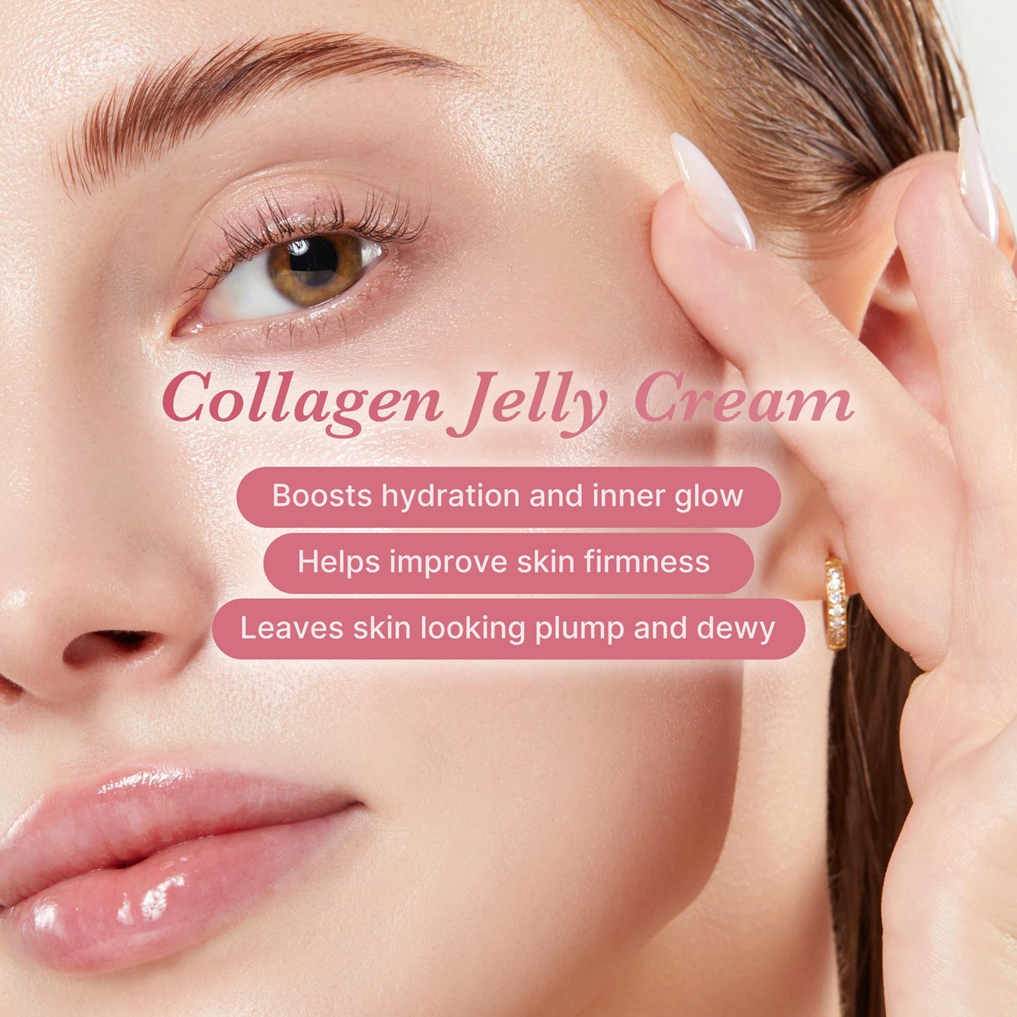Medicube Collagen Jelly Cream Crema Facial con Colágeno Hidrolizado, Hidratación y Glow 24 Horas, Piel Más Rellena y Firme, 50 ml